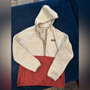 Womens LLBEAN sweater fleece hoodie. Size medium.